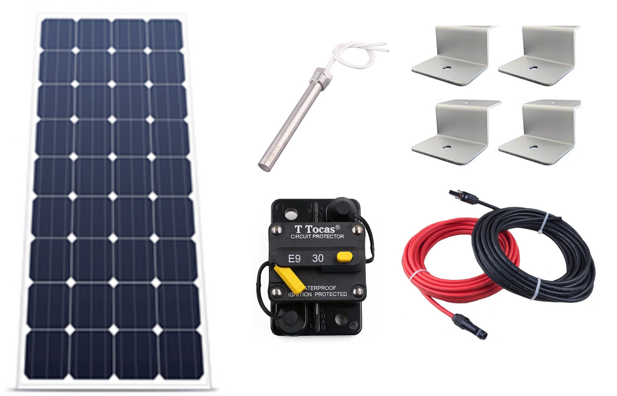 Stock Tank Solar Heater Daylight Hours Only, No Battery – Off