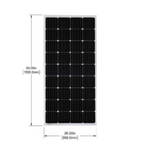 Go Power - SOLAR-AE-6, 1200W Solar Kit, dimensions