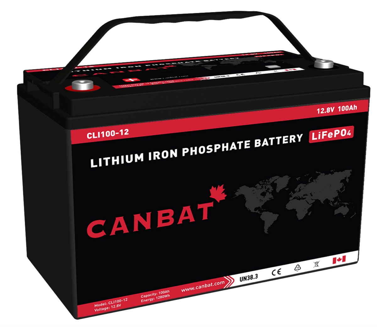 CANBAT- 12V 100Ah Lithium Battery (LiFePO4) – Off The Grid Energy