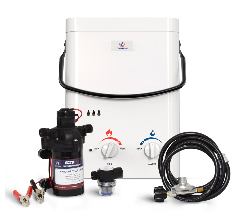 Eccotemp - L5 Portable Outdoor Tankless Water Heater w/ EccoFlo Diaphr –  Off The Grid Energy Solutions