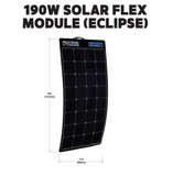 Go Power - SOLARFLEX Eclipse 190W + 30A MPPT Controller Solar Kit, panel dimensions