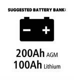 Go Power - 220W Flexible Solar Kit, suggested battery bank