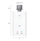Eccotemp L10 Portable Outdoor Tankless Water Heater dimensions