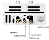 Eccotemp - Luxe 3.0 GPM Portable Outdoor Tankless Water Heater, ports