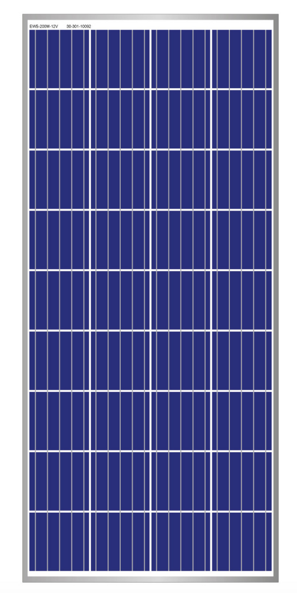 Enerwatt - EWS-200M-12V, 200W Monocrystalline Solar Panel