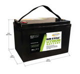 Go Power - GP-LIFEP04-100, 100Ah Lithium Battery, dimensions