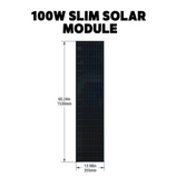 Go Power - SLIM 100W + PWM-30 Bluetooth Controller Kit, dimensions