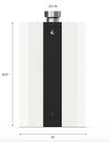 Eccotemp - SmartHome Indoor 4.0 GPM Natural Gas Tankless Water Heater, SH12-A Series, dimensions