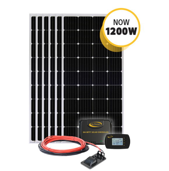 Go Power - SOLAR-AE-6, 1200W Solar Kit