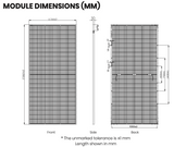 Thornova - TS-BGT66-G11-620-30M, 620W 66-cell TopCon Bifacial, dimensions