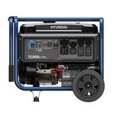 Hyundai - HG12000E, 12000W Gas Powered Portable Generator with Electric Start, side