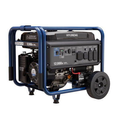Hyundai - HG12000E, 12000W Gas Powered Portable Generator with Electric Start