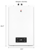 Eccotemp - Builder Series 6.5 GPM Indoor Liquid Propane Tankless Water Heater, dimensions