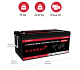 CANBAT CLI300-12 lithium battery dimensions
