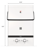 Eccotemp - Luxé 3.0 GPM Portable Outdoor Tankless Water Heater, dimensions