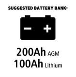 Go Power - SOLARFLEX Eclipse 190W + 30A MPPT Controller Solar Kit, suggested battery bank