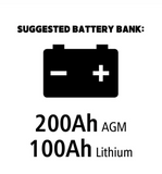 Go Power - 110W Flexible Solar Kit, suggested battery bank