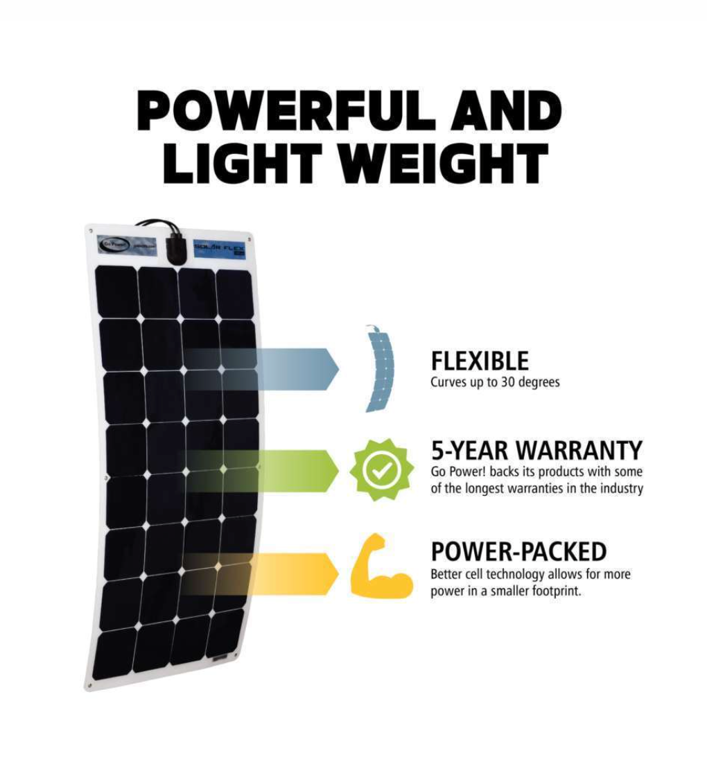 Go Power - 110W Flexible Solar Kit – Off The Grid Energy Solutions