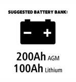 Go Power - Weekender ISW, 200W Solar Charging System, suggested battery bank