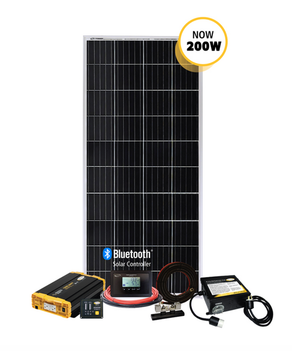 Go Power - Weekender ISW, 200W Solar Charging System, components